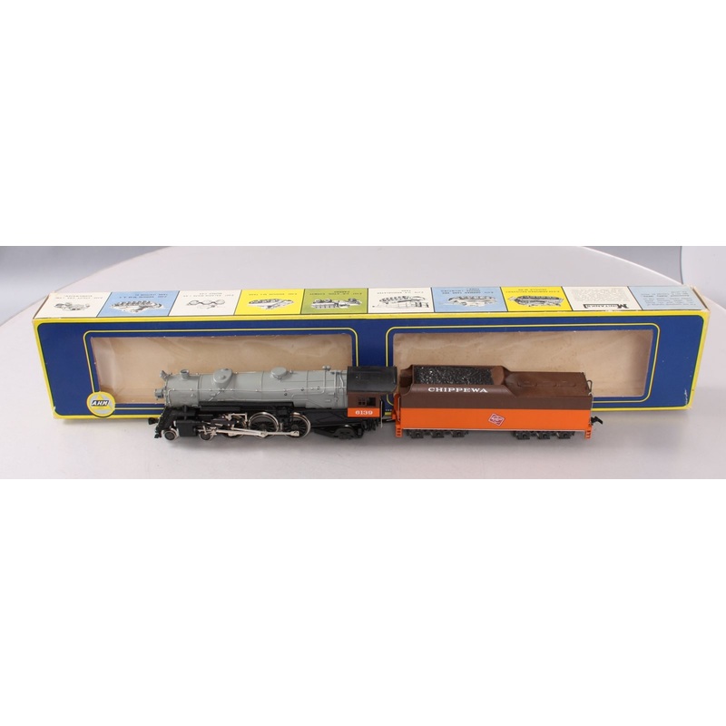 AHM 5087-F HO Scale Milwaukee Road Steam Locomotive & Tender Chippewa #6139 EX/Box