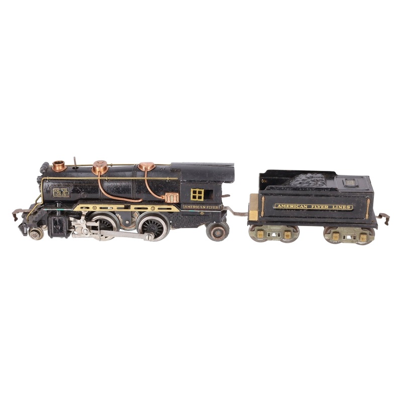 American Flyer 7715 O Vintage 2-4-2 Steam Locomotive & 3199 Tender VG