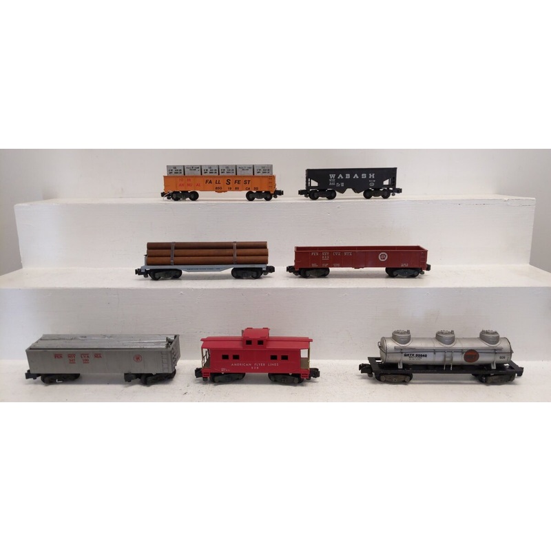 American Flyer Vintage S Assorted Freight Cars: 905, 805, 938, 926 347100 [7] VG