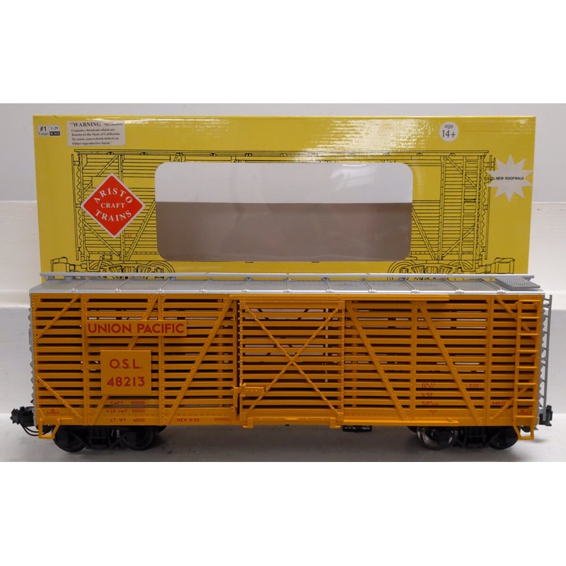 Aristo-Craft CRE55497 Union Pacific Steel Stock Trailing Battery Car #48213 LN/Box