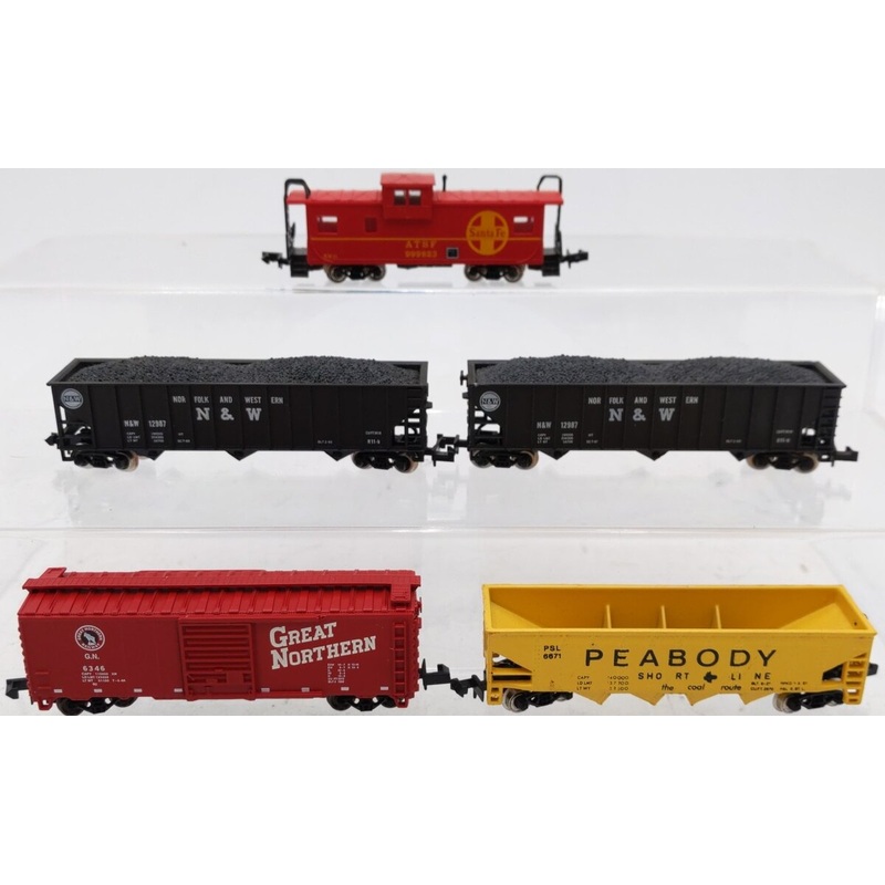 Assorted N Scale Freight Cars: 3542, 3264, 34282, 3279, 001-01261A [5] LN/Box