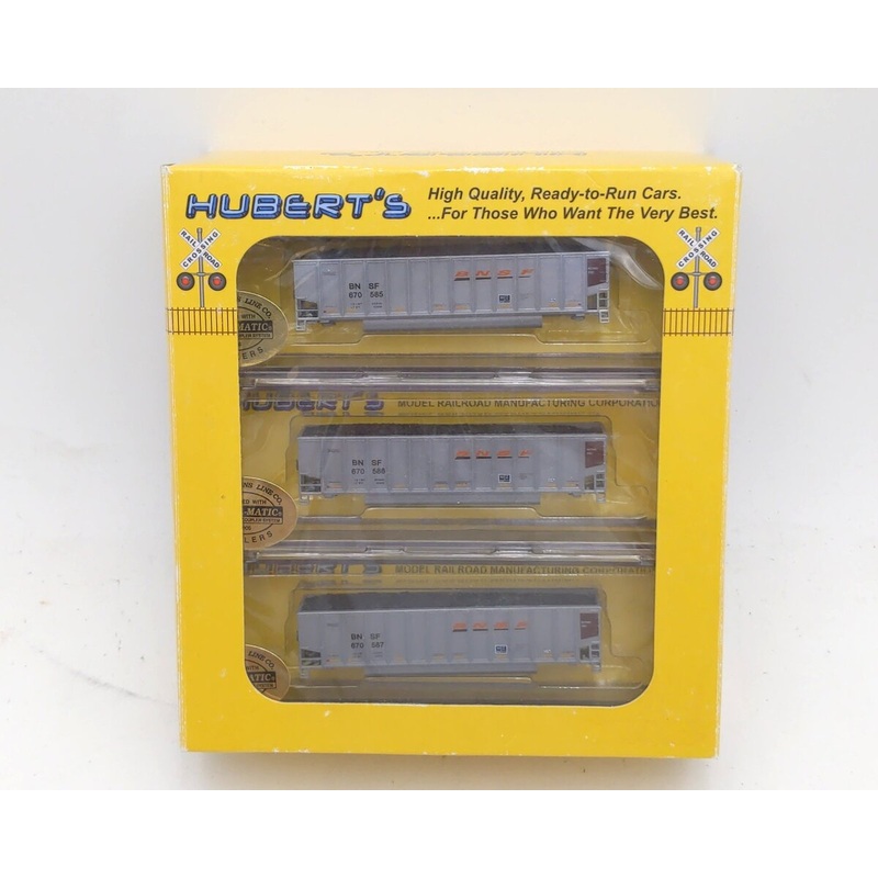 Hubert’s Model RR N Scale Burlington Northern Santa Fe Coal Hopper (Pack of 6) EX/Box