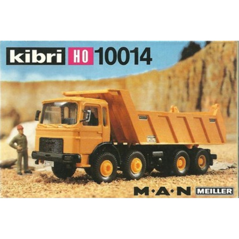 Kibri 10014 HO MAN Meiller Construction Yellow Dump Truck Model Kit
