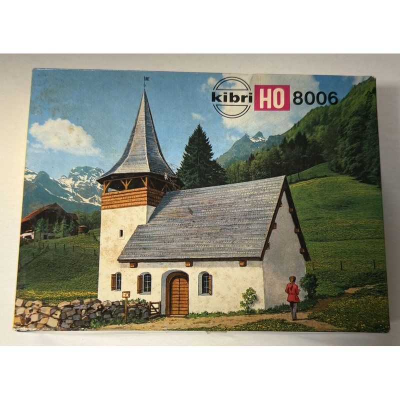 Kibri 8006 HO Scale Dorfkitche Sertig (Small Town Church) Plastic Building Kit
