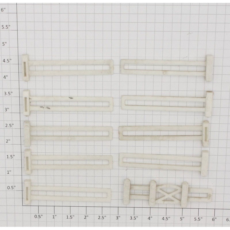 Plasticville HF-2X 10 Piece Fence and Gate Set
