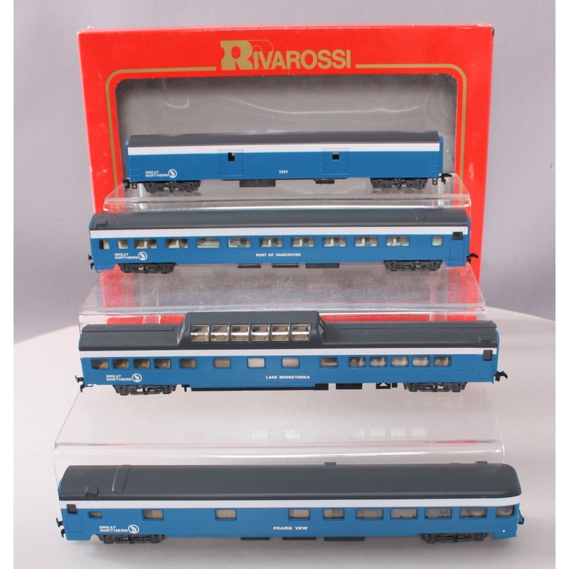Rivarossi 6978 HO Scale Great Northern 1930s Passeneger 4 Car Set NIB