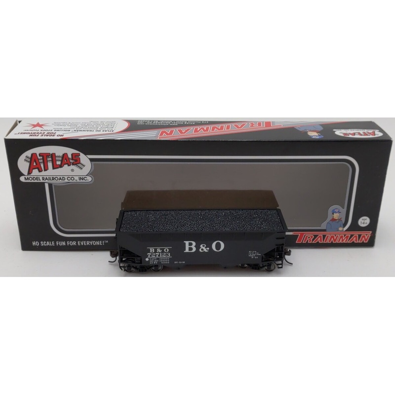 Atlas 20003138 HO Trainman 2-Bay-Offset Hopper, B&O #727123 LN/Box