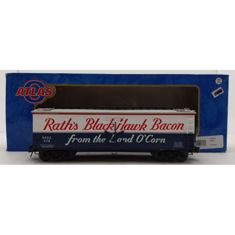 Atlas 3001561-2 O Rath’s Black Hawk Bacon 40′ Wood Reefer: #478 LN/Box