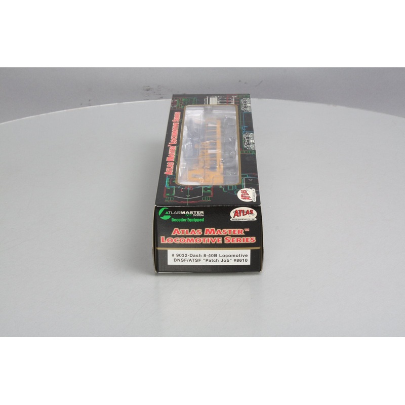 Atlas 9032 HO BNSF Santa Fe Dash 8-40B Patch Job Diesel Locomotive #8610 MT/Box