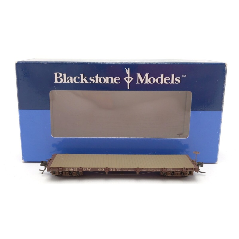 Blackstone Models B340300W HOn3 Scale D&RGW Weathered 30 Ft. Flatcar #6000 LN/Box