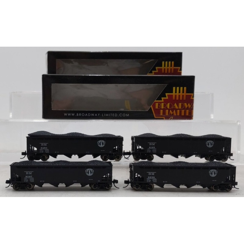 Broadway Limited 7425 N Boston & Maine ARA 70-Ton Quad Hopper Pack B (Pack of 4) EX/Box