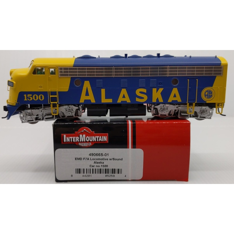 InterMountain 49066S-01 HO Scale Alaska EMD F7A Diesel Locomotive w/Sound #1500 LN/Box