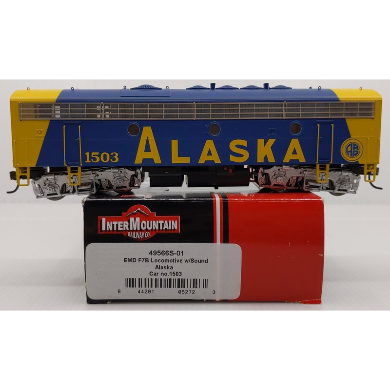 InterMountain 49566S-01 HO Scale Alaska EMD F7B Diesel Engine #1503 w/ DCC & Snd LN/Box