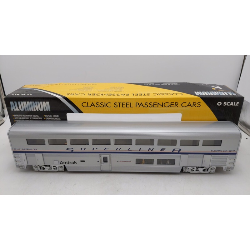 K-Line K4603-33211 O Amtrak Superliner 18 Extruded Aluminum Sleeper Car #32117 EX/Box