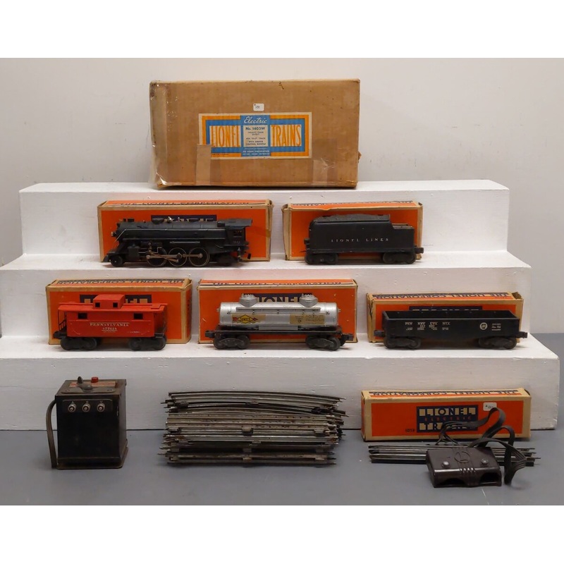 Lionel 1405W Vintage O 1666 Freight Set w/2466W,2452X,2465,2472 VG/Box