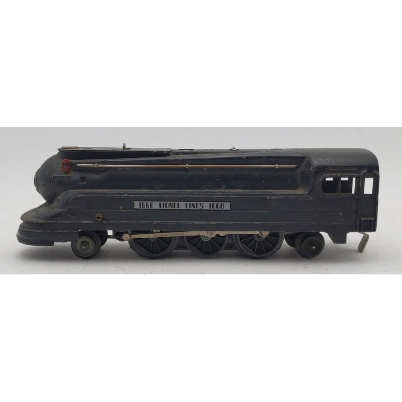 Lionel 1668 O Vintage 2-6-2 Lionel Lines Gunmetal Torpedo Steam Engine VG