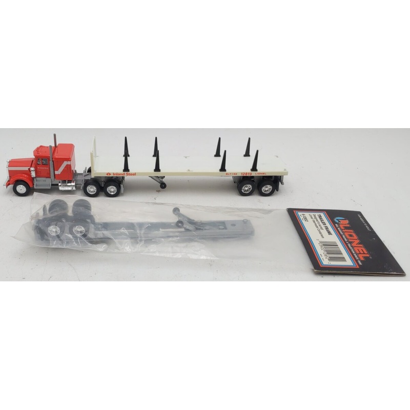 Lionel 6-12819 O Gauge Inland Steel Flatbed Trailer W/Stakes w/Extra Frame LN