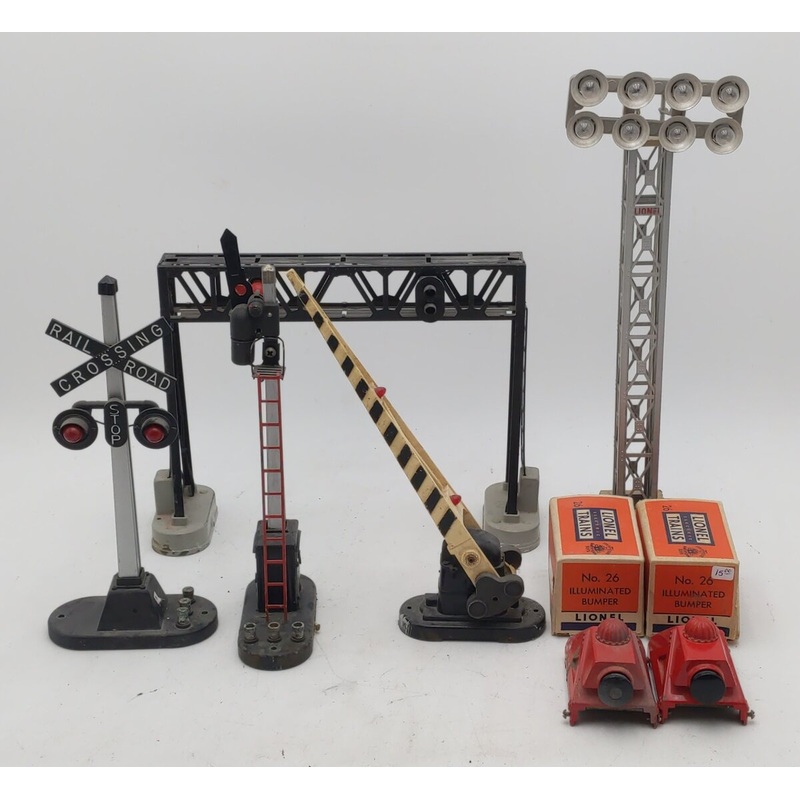 Lionel Vintage O Assorted Accessories: 26, 151, 154, 195, 252, 450 [7] VG/Box