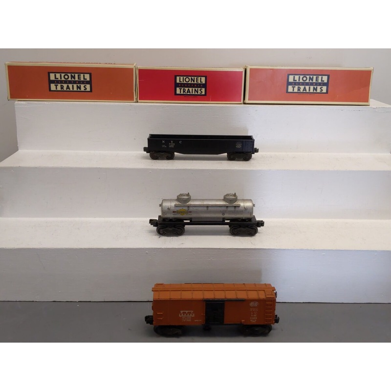 Lionel Vintage Sunoco & 2 NYC Assorted Gondola, Tanker, & Boxcar #6462/3464 VG/Box