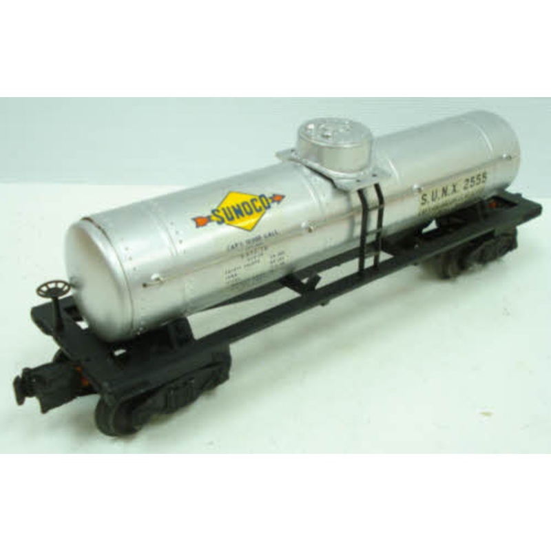 Lionel 2555 Vintage O Sunoco Single Dome Tank Car VG