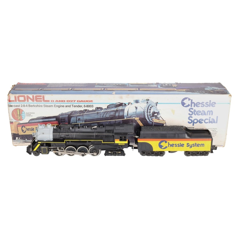 Lionel 6-8003 O Gauge Chessie 2-8-4 Berkshire Steam Locomotive & Tender #8003 EX/Box