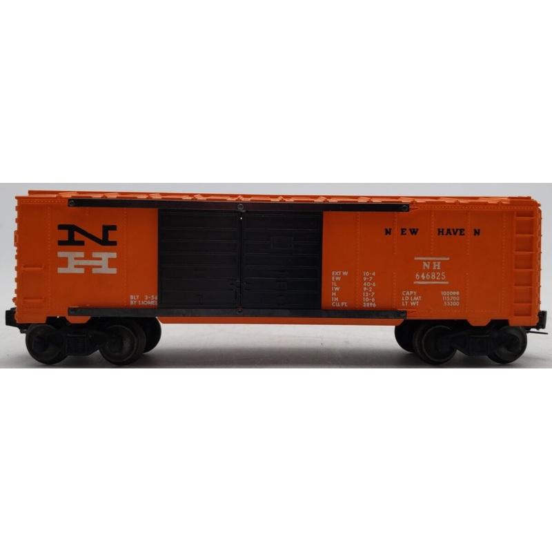 Lionel 6468-25 Vintage O New Haven Auto Transport Boxcar with Black Doors EX