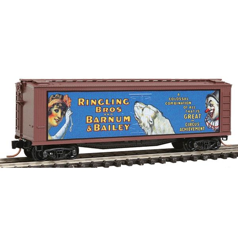 Micro-Trains 04700408 N Ringling Bros 40′ Billboard Wood Reefer Car #8 LN/Box