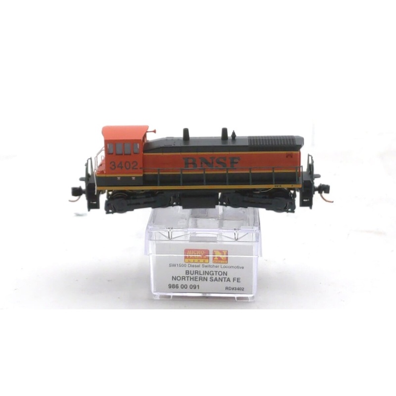 Micro-Trains 98600091 N Scale Burlington Northern Santa Fe SW1500 Diesel #3402 LN/Box
