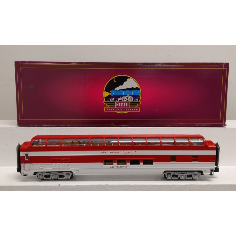MTH 20-67228 Texas Special 70′ Smooth Full Vista Dome Passenger Car LN/Box