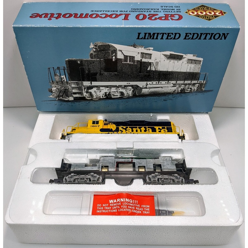 Proto 2000 8106 HO Scale AT&SF GP20 Diesel Locomotive #3167 NIB