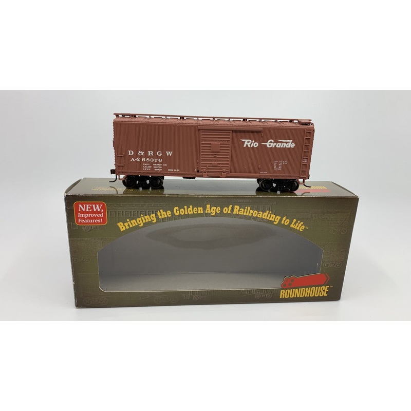 Roundhouse 85205 HO Scale Denver & Rio Grande Western 40′ Wood Box Car #68376 NIB