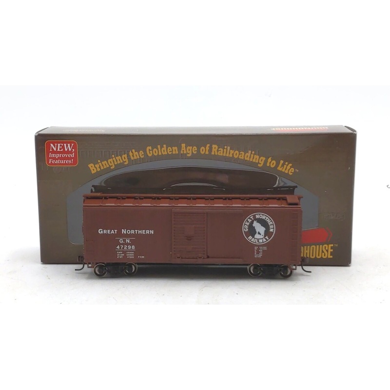 Roundhouse 85206 HO Scale RTR Great Northern 40′ Wood Box Car #47298 LN/Box