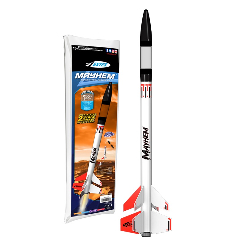 Estes 001320 Mayhem Flying Model Rocket Kit