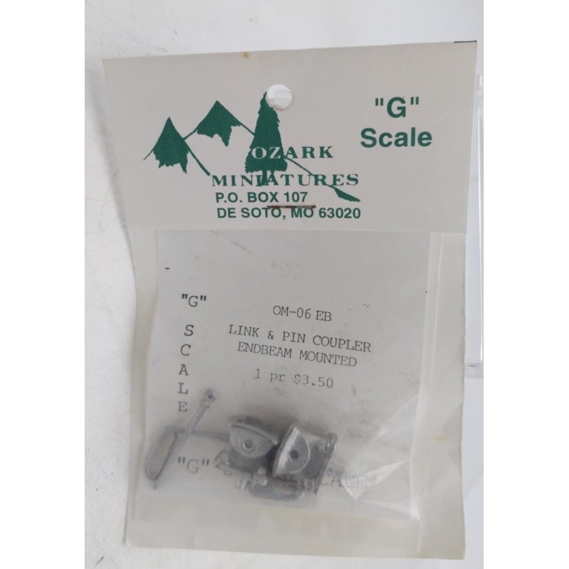 Ozark Miniatures OM-06 EB G Scale Link and Pin Couplers Endbeam Mounted