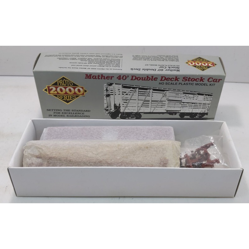 Proto 2000 HO Northern Pacific Mather 40′ Double Deck Stock Car # 80081 Kit
