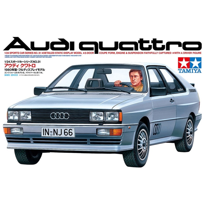 Tamiya 24031 1:24 Audi Quattro 1:24 Audi Quattro Plastic Model Kit