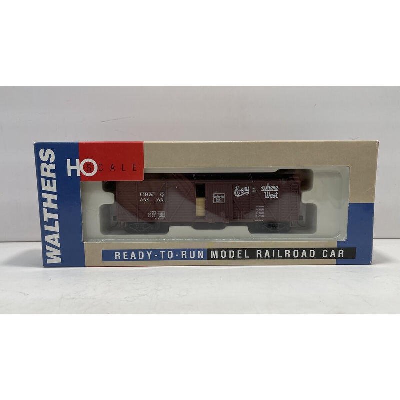 Walthers 932-2125 HO Burlington Route 40′ Wood Box Car w/Grain Doors #26886 NIB