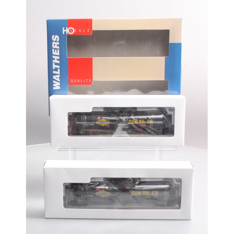 Walthers 932-27262 HO Sunoco UTLX 23k Gal Funnel Flow Tank Car (Pack of 2) NIB