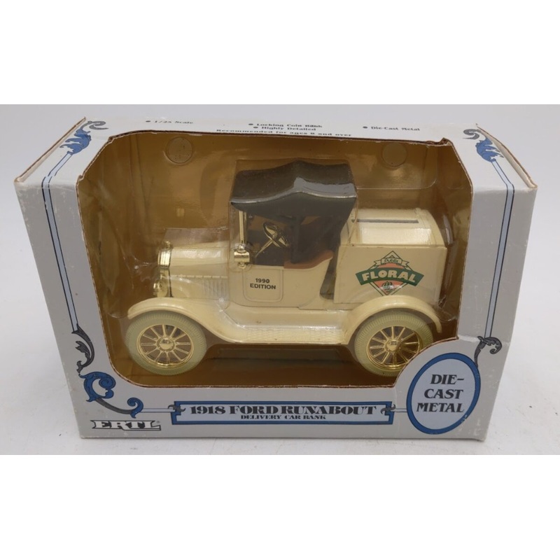 Ertl 7687 Publix Floral 1918 Ford Runabout Delivery Car Die-Cast Metal Coin Bank
