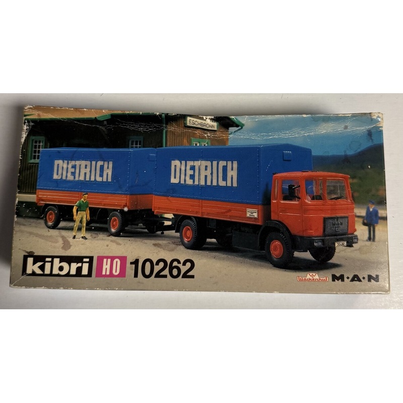 Kibri 10262 HO Scale MAN Double Bottom Truck Plastic Model Kit