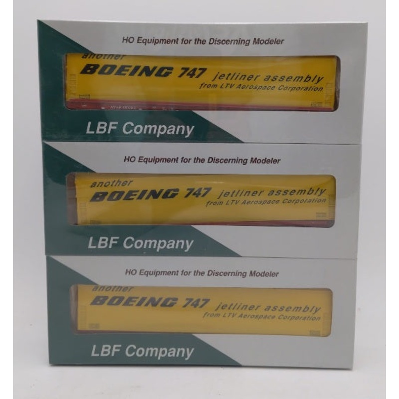 LBF 1804-2 HO Boeing Skybox Classic ATSF Flat Car #90428/90429/90430 (Set of 3)
