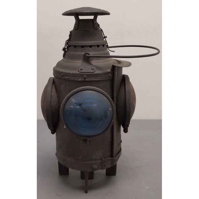 Vintage Arlington Dressel Cast-Iron Railroad Lantern VG