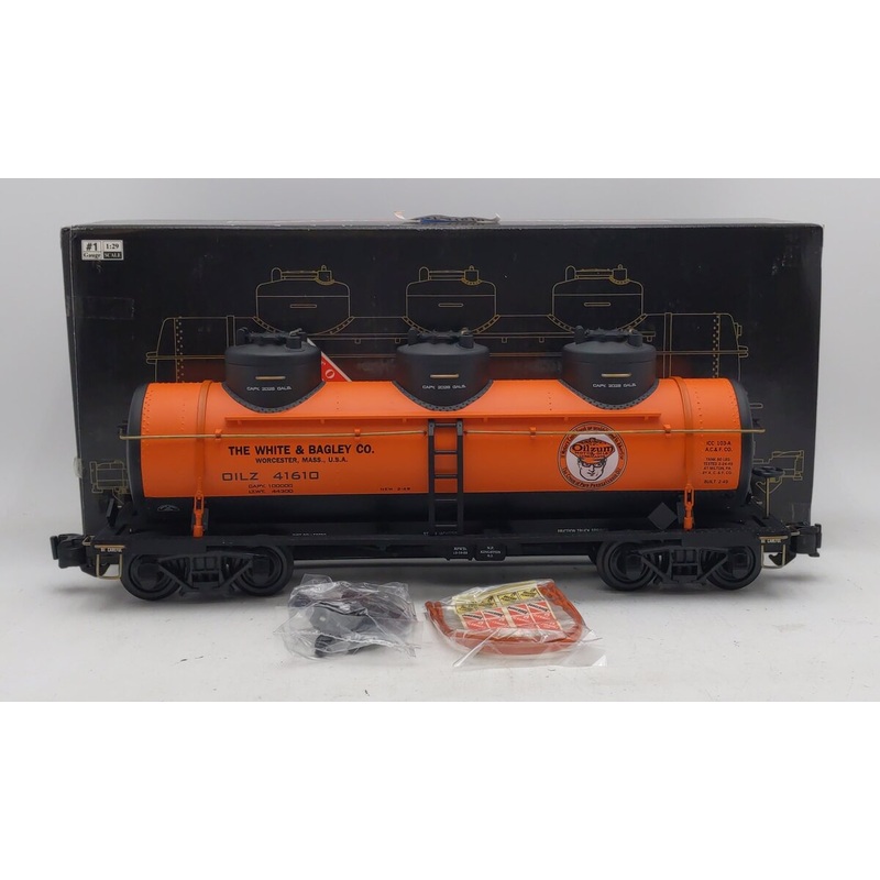 Aristo-Craft 41610 G Oilzum Triple Dome Oil Tank Car (Plastic Wheels) LN/Box