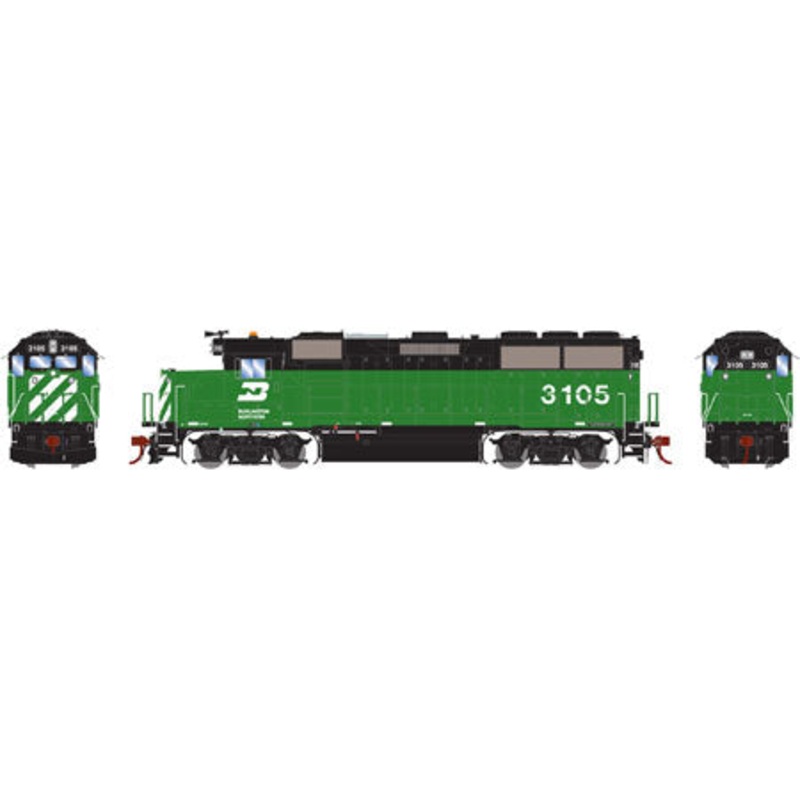 Athearn G65792 HO BN/Green & Black GP50 Diesel Locomotive w/DCC & Sound #3105 NIB