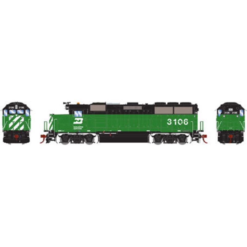 Athearn G65793 HO BN/Green & Black GP50 Diesel Locomotive w/DCC & Sound #3106 NIB