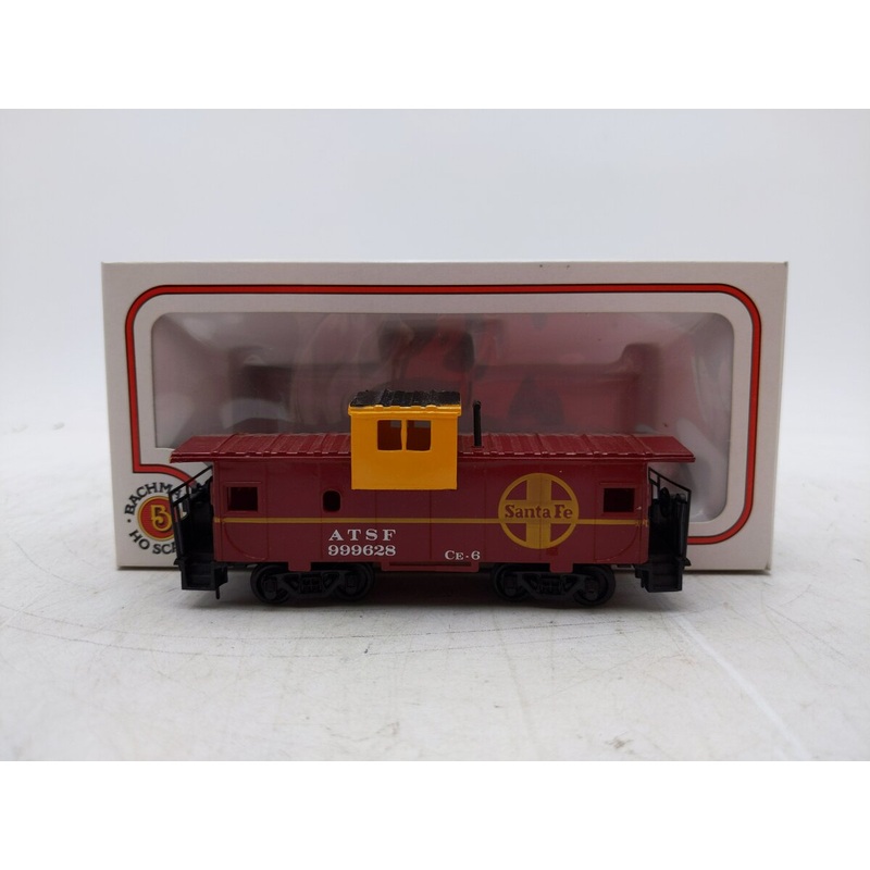 Bachmann 17704 HO Santa Fe Red 36′ Wide-Vision Caboose #999628 EX/Box