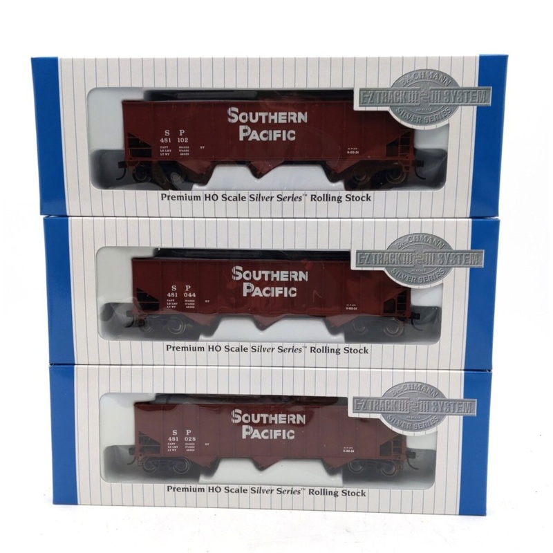 Bachmann 18707 HO Scale Southern Pacific 3 Bay Hopper Cars (Set of 6) LN/Box