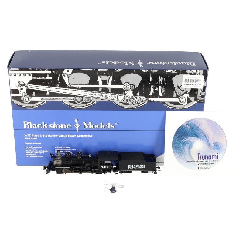 Blackstone Models B310125 HOn3 RGS K-27 2-8-2 Steam Locomotive #461 NIB