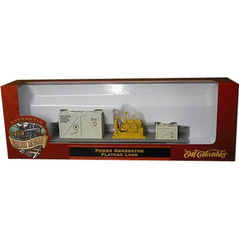 Ertl 4055 HO Scale Power Generator & Crates Flatcar Load NIB