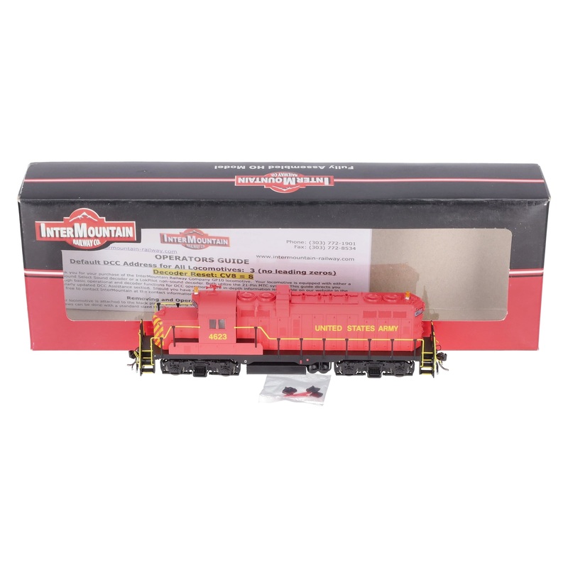InterMountain 49816S-05 HO Scale U.S. Army GP10 Diesel Locomotive #4623 NIB